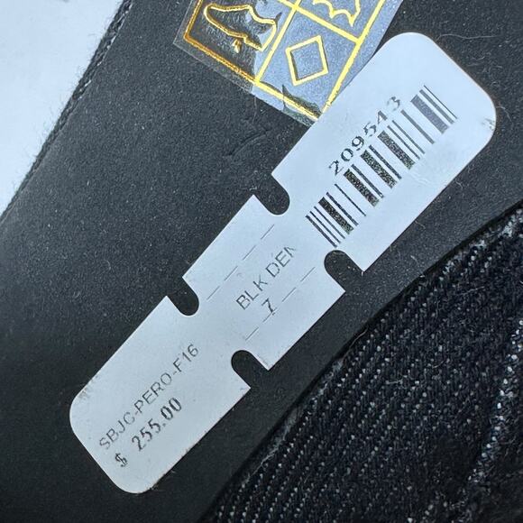 Jeffrey Campbell Boots LF JC Perouze Over the Knee Black Denim Women's Size 7 - Picture 10 of 11